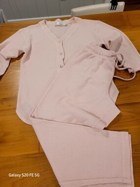 Vintage Victoria's Secret Waffle Knit Pajama Set